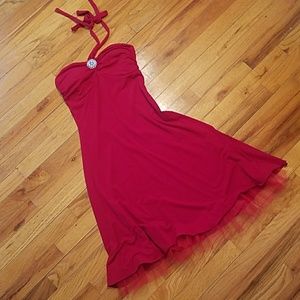 Red cocktail dress